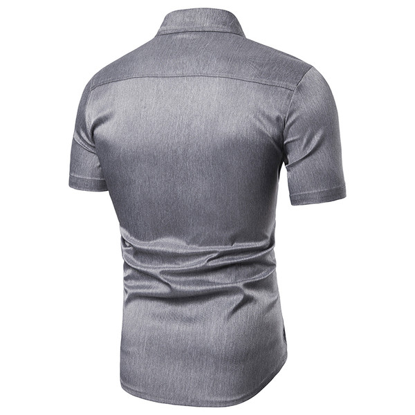 Stílusos férfi ing Karcsú modell rövid ujjal több színben