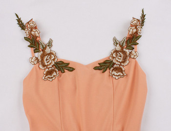 Rochie moderna de dama cu broderie si bretele