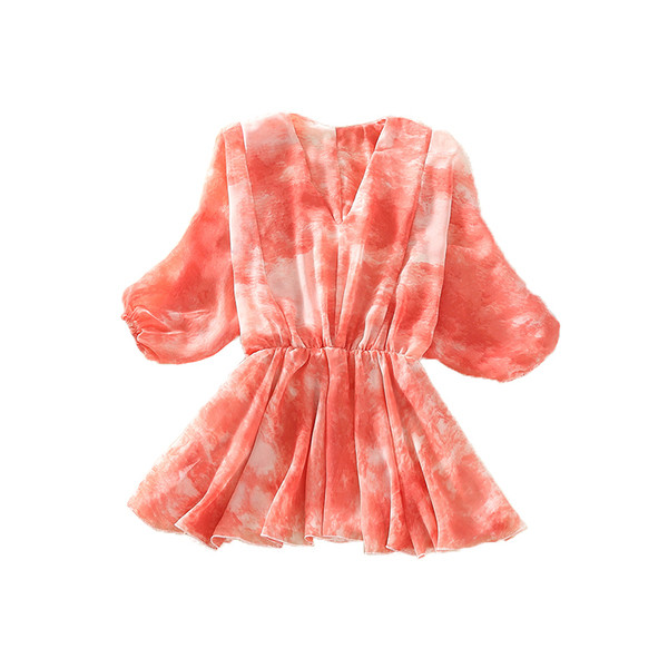 Bluză de damă elegantă cu decolteu în V și mâneci 3/4 în mai multe culori