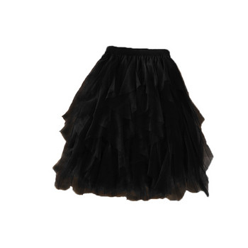 Aktuális női szoknya magas derékkal, fekete, szürke és rózsaszín színekben