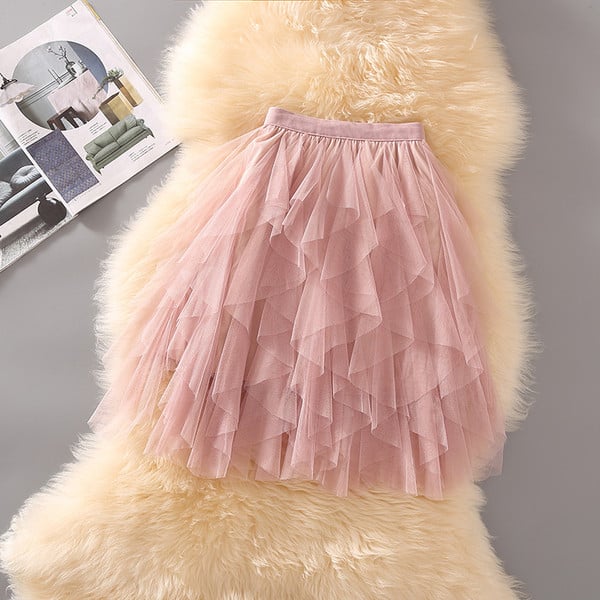 Aktuális női szoknya magas derékkal, fekete, szürke és rózsaszín színekben