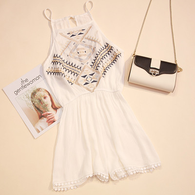 Γυναικεία ολόσωμη φόρμα casual με κεντήματα σε διάφορα χρώματα