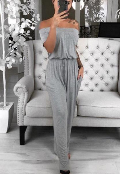 Μοντέρνα Γυναικεία ολόσωμη φόρμα με κοντά μανίκια σε τρία χρώματα