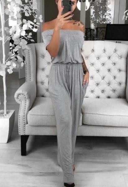 Μοντέρνα Γυναικεία ολόσωμη φόρμα με κοντά μανίκια σε τρία χρώματα