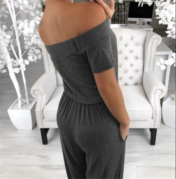 Μοντέρνα Γυναικεία ολόσωμη φόρμα με κοντά μανίκια σε τρία χρώματα