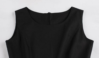 Modern női ruha fekete színben flamingóval