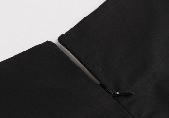 Modern női ruha fekete színben flamingóval