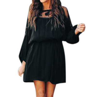 Stílusos női ruha csipkével, három színben