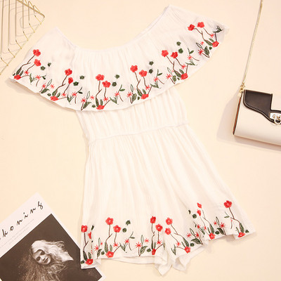 Κομψές γυναικείες ολόσωμες φόρμες με floral κεντήματα σε διάφορα χρώματα