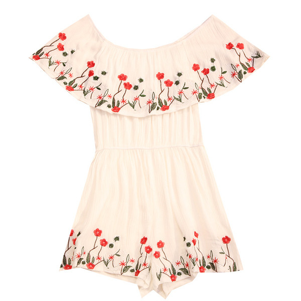 Κομψές γυναικείες ολόσωμες φόρμες με floral κεντήματα σε διάφορα χρώματα