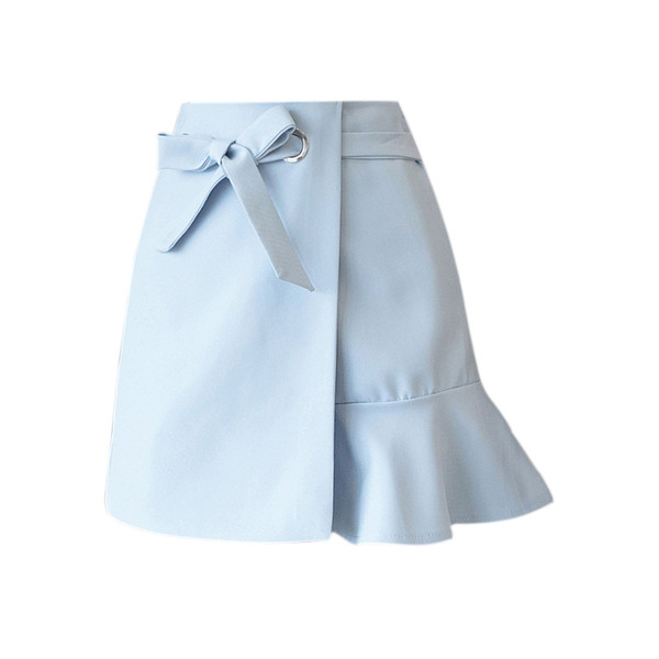 Stílusos női szoknya szalagos elemmel, három színben