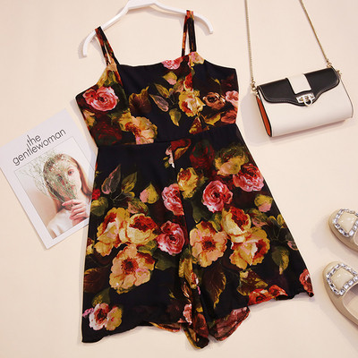 Γυναικεία ολόσωμη φόρμα με φυτικά μοτίβα σε δύο χρώματα