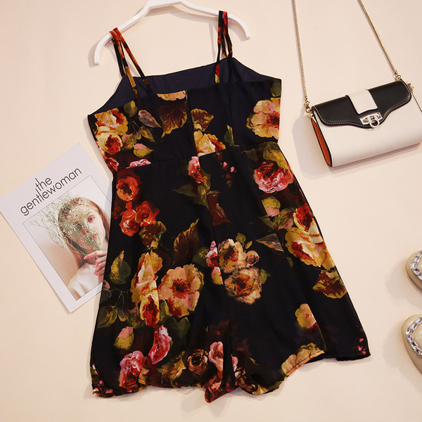 Γυναικεία ολόσωμη φόρμα με φυτικά μοτίβα σε δύο χρώματα