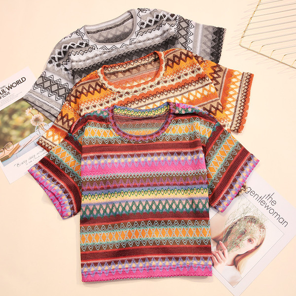 Színes női póló O-nyakkal több színben