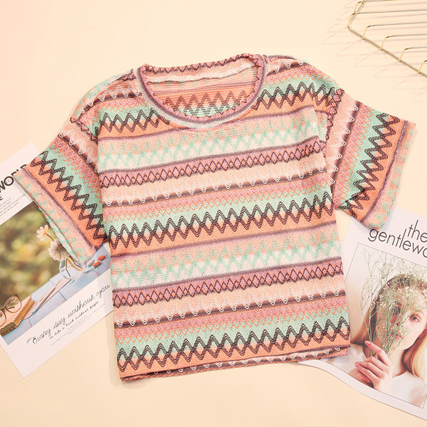 Színes női póló O-nyakkal több színben