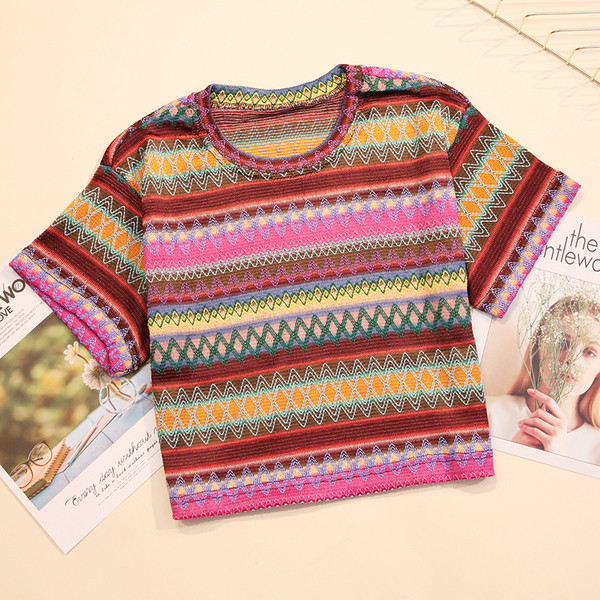 Színes női póló O-nyakkal több színben