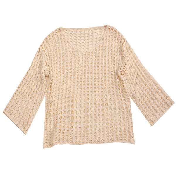 Bluză de vară de damă cu decolteu în V și mâneci lungi în mai multe culori