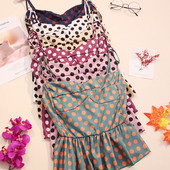 Modern női felső, pöttyökkel több színben