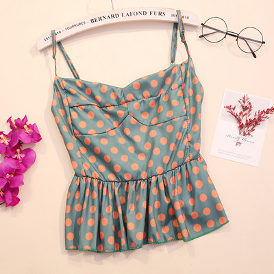 Modern női felső, pöttyökkel több színben