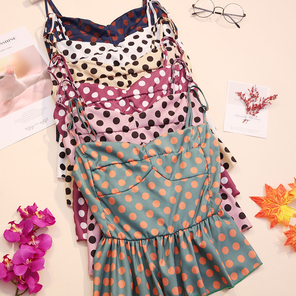 Modern női felső, pöttyökkel több színben