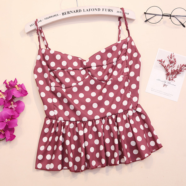 Modern női felső, pöttyökkel több színben