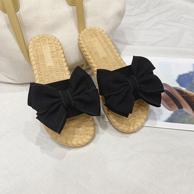 Papuci casual dama cu panglica in doua culori