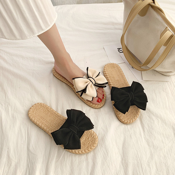 Papuci casual dama cu panglica in doua culori