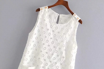 Női csipke ujjatlan ruha zsebekkel