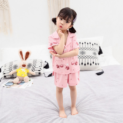 Pijamale pentru fete pentru copii - in roz si alb