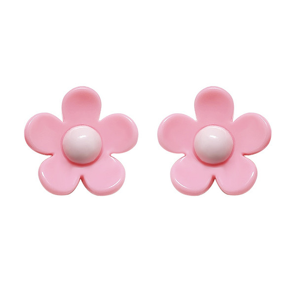 Stílusos női fülbevaló virág formájú, többféle színben