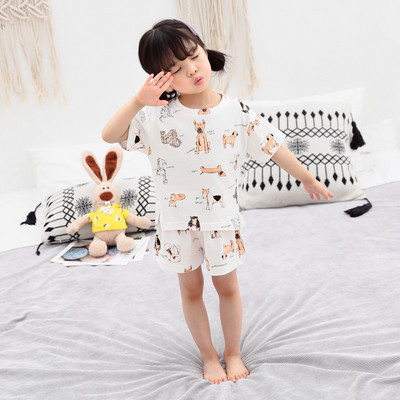 Pijamale pentru copii în două părți în alb pentru fete