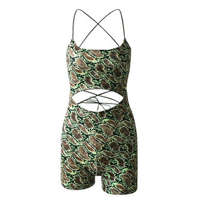 Női alkalmi jumpruha kivágásokkal és keresztpántokkal