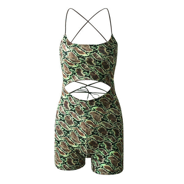 Női alkalmi jumpruha kivágásokkal és keresztpántokkal