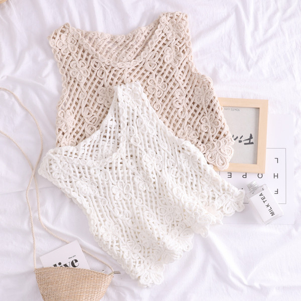 Maiou scurt de damă din dantelă zilnic în două culori