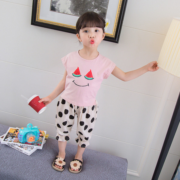 Set modern pentru copii cu aplicare in doua culori - pentru fete