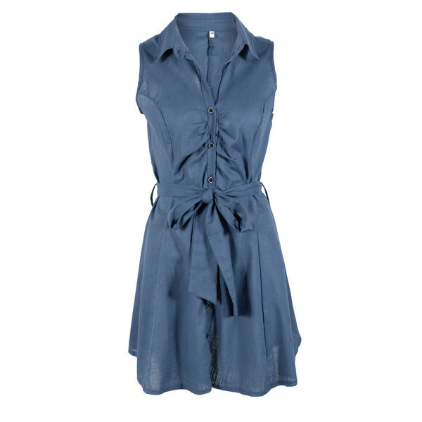 Rochie de dama modern croiala in culoarea albastra