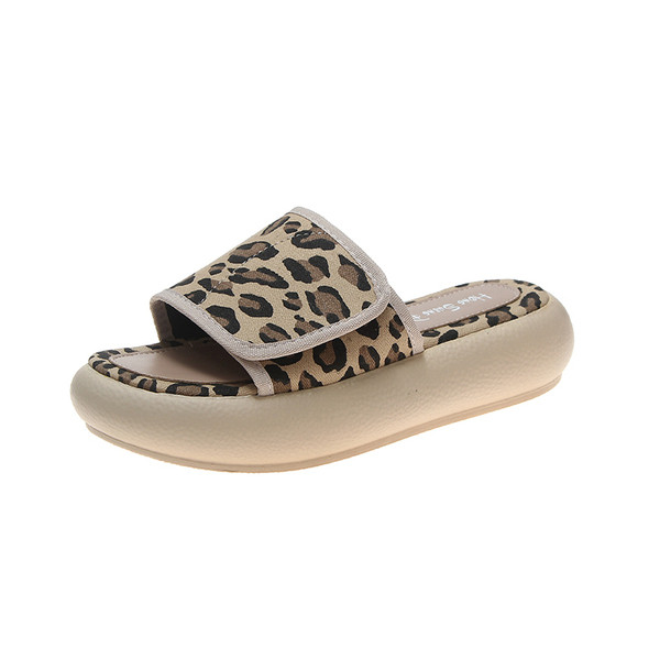 Ежедневни дамски чехли с животински принт в няколко цвята 