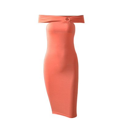 Rochie eleganta de dama model Slim in gri, roz si portocaliu