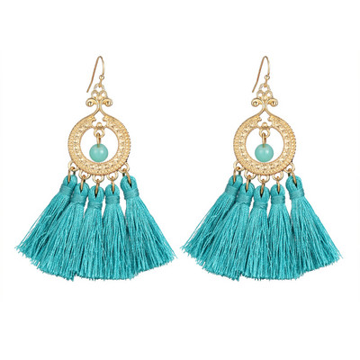 Modern női fülbevaló fém díszítéssel öt színben