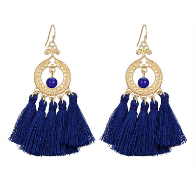 Modern női fülbevaló fém díszítéssel öt színben