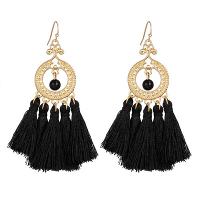 Modern női fülbevaló fém díszítéssel öt színben