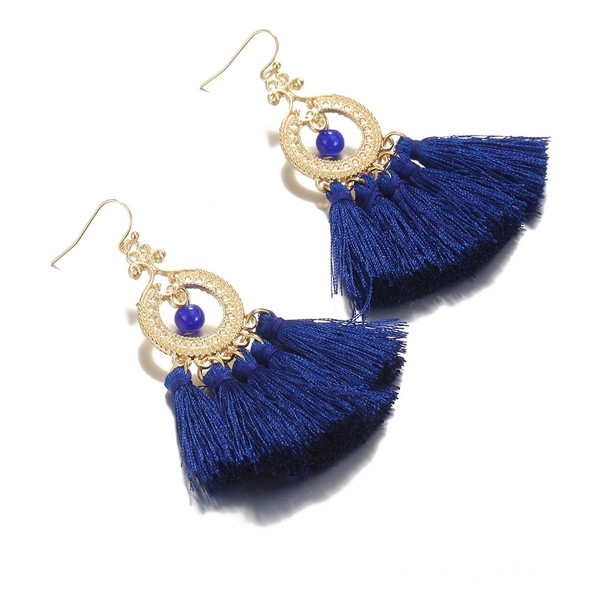 Modern női fülbevaló fém díszítéssel öt színben