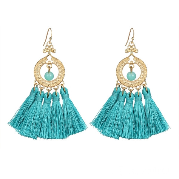 Modern női fülbevaló fém díszítéssel öt színben