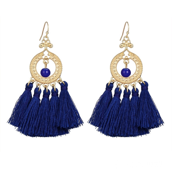 Modern női fülbevaló fém díszítéssel öt színben