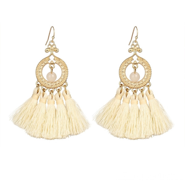 Modern női fülbevaló fém díszítéssel öt színben