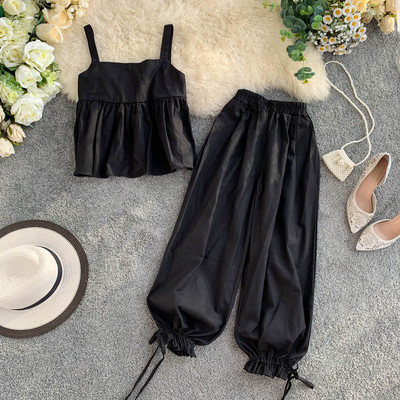 Set de maiouri și pantaloni pentru femei, de ultimă generație, în trei culori