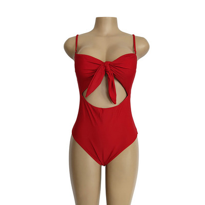 Κομψό ολόσωμο μαγιό με κορδόνια σε διάφορα χρώματα