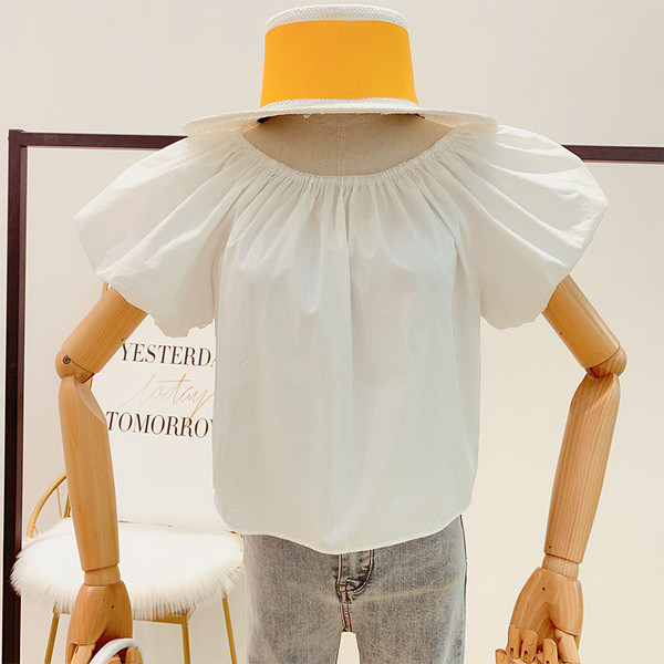 Stílusos női blúz rövid ujjal és szalaggal, három színben