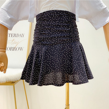 Magas derekú pöttyös szoknya többféle színben