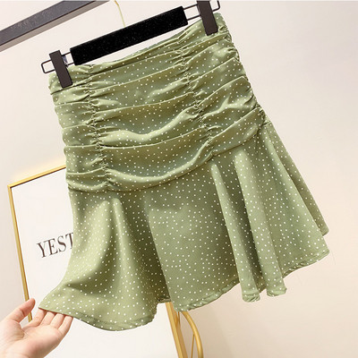 Magas derekú pöttyös szoknya többféle színben